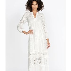 Johnny Was YVETTE TIERED MIDI DRESS *NEW*
